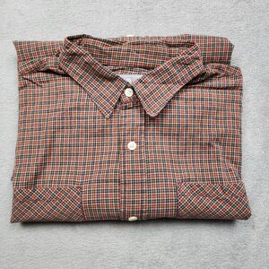 Carhartt Men’s Shirt XL Plaid Checked Long Sleeve Button Down Work Casual Brown